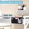 Bedside Caddy/Bedside Storage Bag Hanging Organizer for Bunk and Hospital Beds,Dorm Rooms Bed Rails,Can be Placed Glasses,Books,Mobile Phones,Keys (New Black-1)